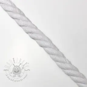 Katoenen koord getwijnd 2,5 cm white