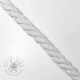 Katoenen koord getwijnd 2,5 cm white