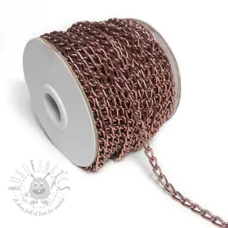 Metalen ketting 5 mm old pink
