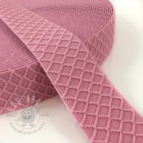 Glad elastiek 4 cm Rhombus light pink