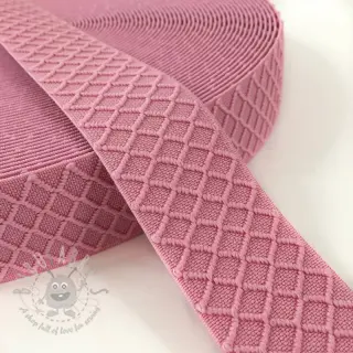 Glad elastiek 4 cm Rhombus light pink