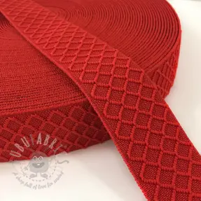 Glad elastiek 4 cm Rhombus red