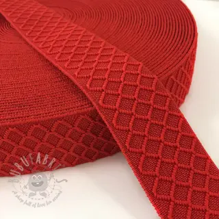 Glad elastiek 4 cm Rhombus red
