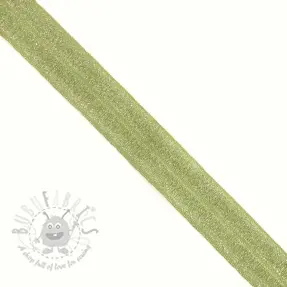 Omvouwelastiek glitter 20 mm lime