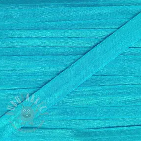 Omvouwelastiek 15 mm turquoise
