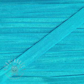 Omvouwelastiek 15 mm turquoise