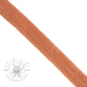 Omvouwelastiek glitter 20 mm orange