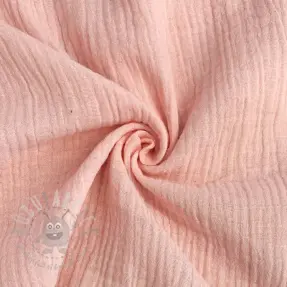 Dubbelgaas/mousseline light rose ORGANIC