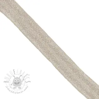 Omvouwelastiek glitter 20 mm sand