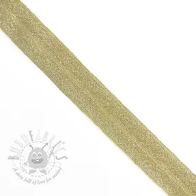 Omvouwelastiek glitter 20 mm yellow