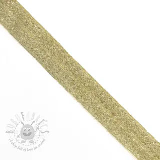 Omvouwelastiek glitter 20 mm yellow