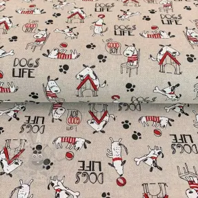 Decoratiestof Linenlook Dogs life