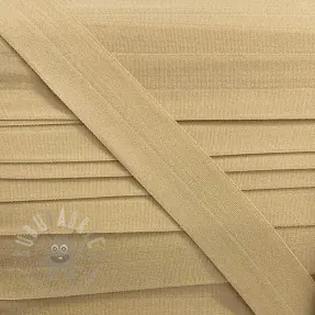Omvouwelastiek mat 20 mm beige