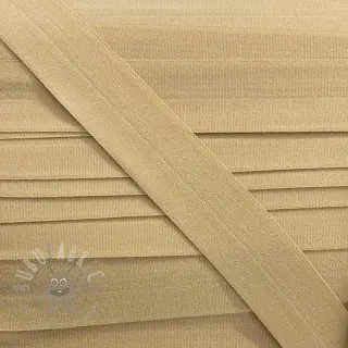 Omvouwelastiek mat 20 mm beige