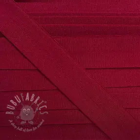 Omvouwelastiek mat 20 mm donkerrood