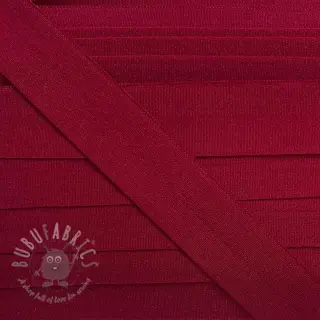 Omvouwelastiek mat 20 mm donkerrood