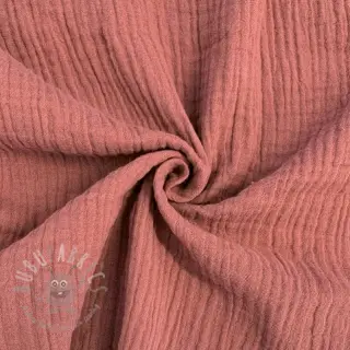 Dubbelgaas/mousseline mauve ORGANIC