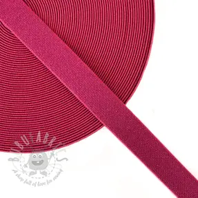 Glad elastiek 2,5 cm glitter fuchsia