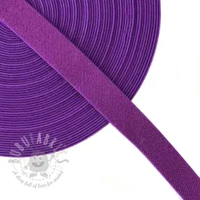 Glad elastiek 2,5 cm glitter purple