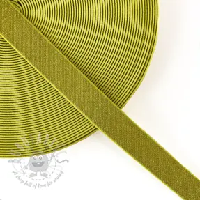 Glad elastiek 2,5 cm glitter yellow