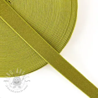 Glad elastiek 2,5 cm glitter yellow