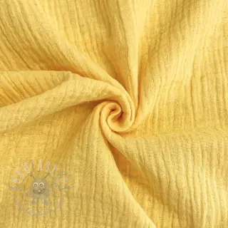 Dubbelgaas/mousseline soft yellow ORGANIC