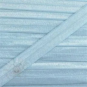 Omvouwelastiek 15 mm baby blue