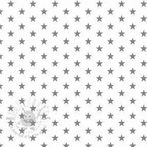 Katoenen stof Petit stars white/grey
