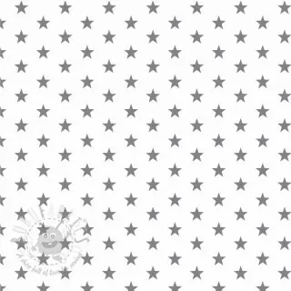 Katoenen stof Petit stars white/grey