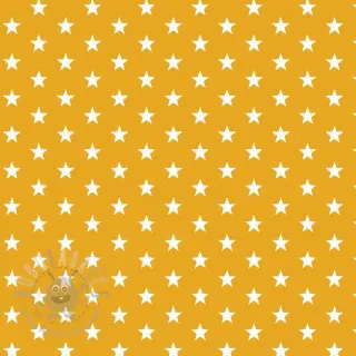 Katoenen stof Petit stars yellow