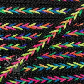 Polyester koord gevlochten NEON black