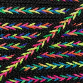 Polyesterová šnúra pletená NEON black