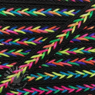 Polyester koord gevlochten NEON black