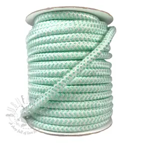 Polyester koord gevlochten ZIG ZAG light mint