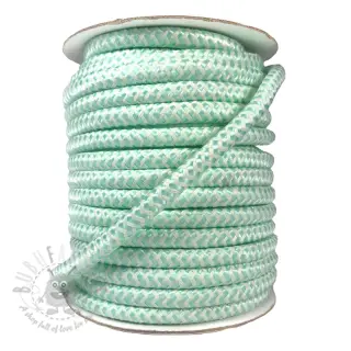 Polyester koord gevlochten ZIG ZAG light mint