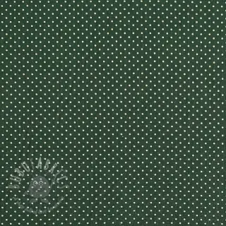 Katoenen stof Petit dots dark green