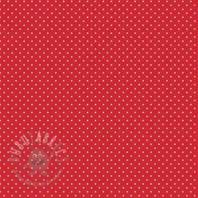 Katoenen stof Petit dots red