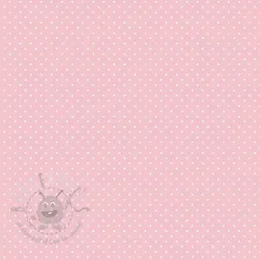 Katoenen stof Petit dots rose
