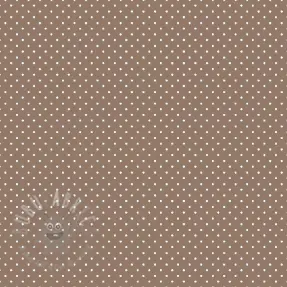 Katoenen stof Petit dots taupe