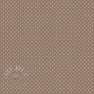 Katoenen stof Petit dots taupe