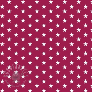 Katoenen stof Petit stars cerise