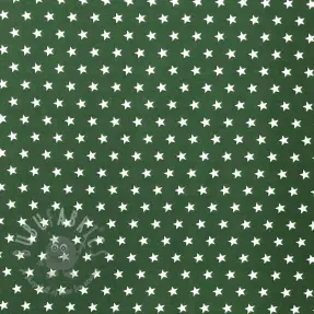 Katoenen stof Petit stars dark green