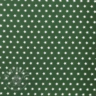 Katoenen stof Petit stars dark green