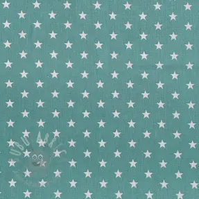 Katoenen stof Petit stars fresh sage