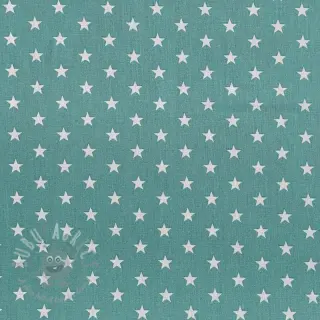 Katoenen stof Petit stars fresh sage
