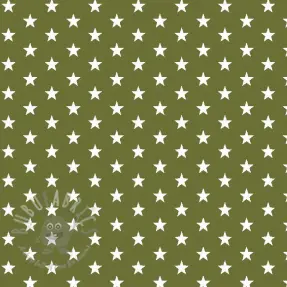 Katoenen stof Petit stars green