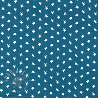 Katoenen stof Petit stars indigo