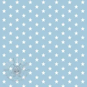 Katoenen stof Petit stars light blue