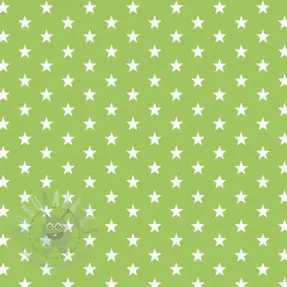 Katoenen stof Petit stars lime