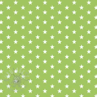 Katoenen stof Petit stars lime